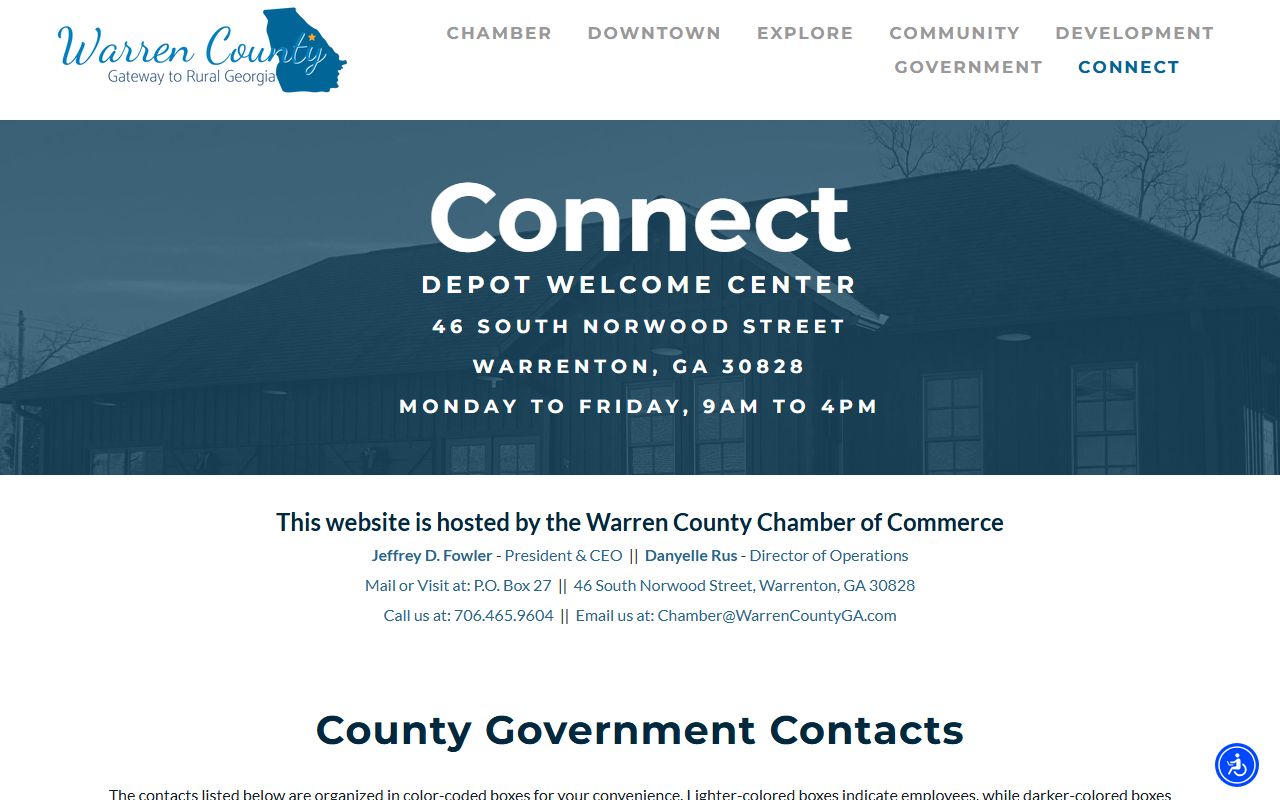 Warren County contact directory for jail inmate records